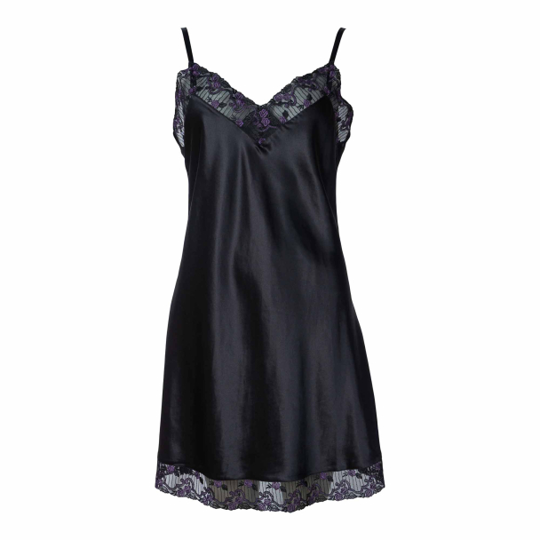 LADY AVENUE Pure Silk-Slip w.lace 31-20910 - Image 2