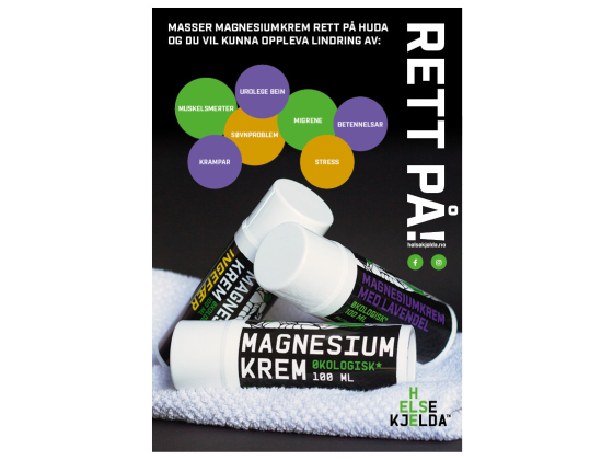 HELSEKJELDA Magnesium Krem Ingef&aelig;r 100ml