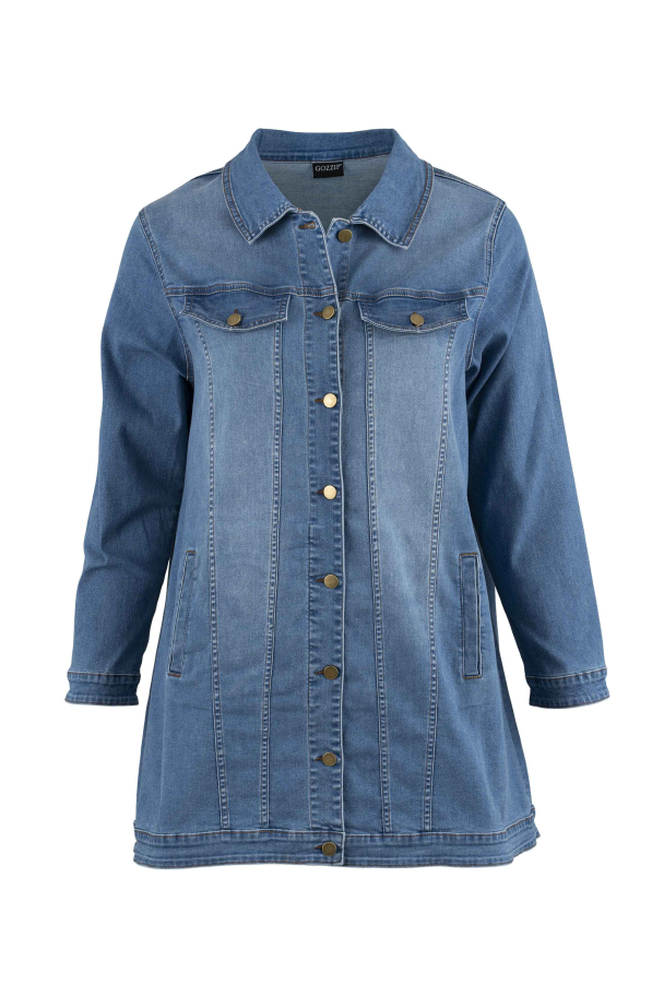 GOZZIP AMELA Long Denim Jacket G234039 - Image 2