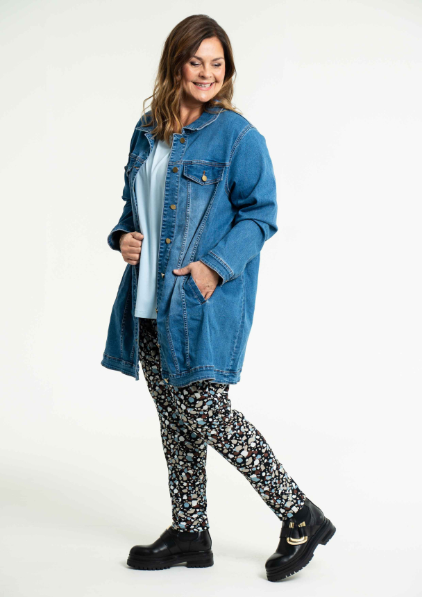 GOZZIP AMELA Long Denim Jacket G234039 - Image 4