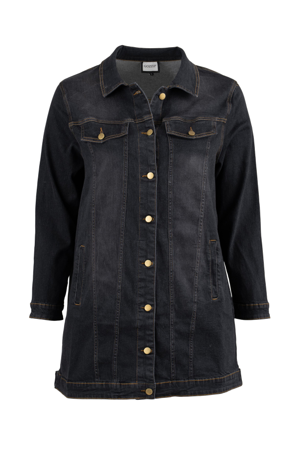 GOZZIP AMELA Long Denim Jacket G234039 - Image 7