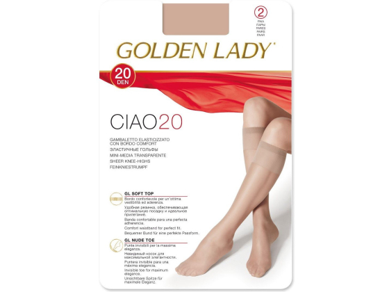 Golden Lady Knestr&oslash;mper 20den