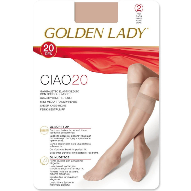Golden Lady Knestrømper 20den