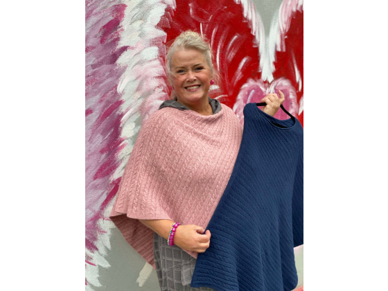 BIBBA Strikket Poncho 9006a