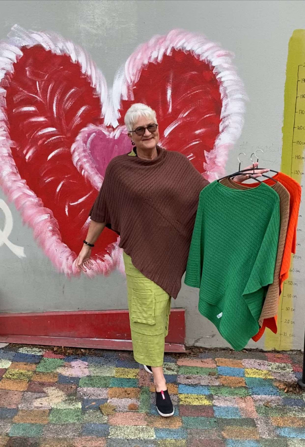 BIBBA Strikket Poncho 9006a - Image 6