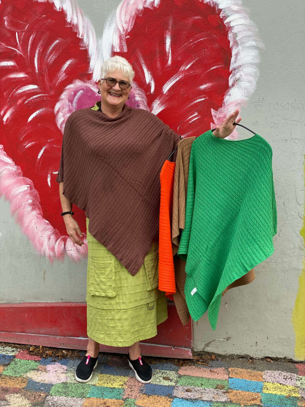 BIBBA Strikket Poncho 9006a - Image 8