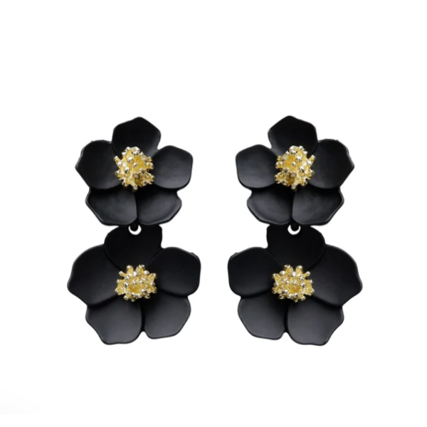 Black Colour BCErica Earrings Flower 4420