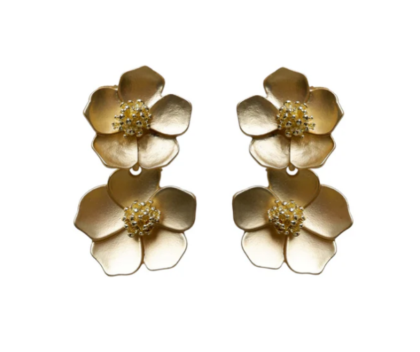 Black Colour BCErica Earrings Flower 4420 - Image 3