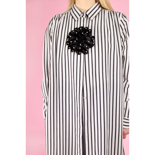 Black Colour BCKimmi Flower Brooch 5842