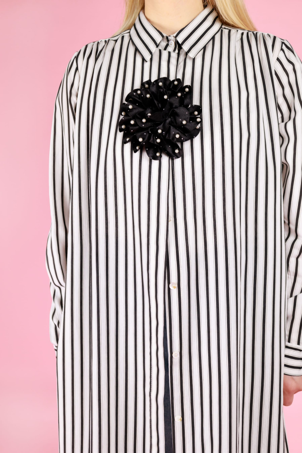 Black Colour BCKimmi Flower Brooch 5842 - Image 1