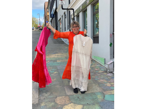 BIBBA Silkekjole V-hals PB2397