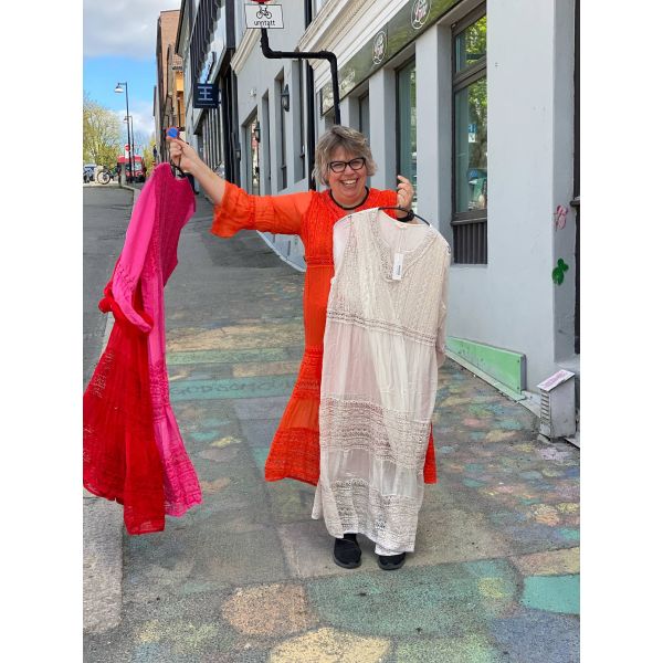 BIBBA Silkekjole V-hals PB2397