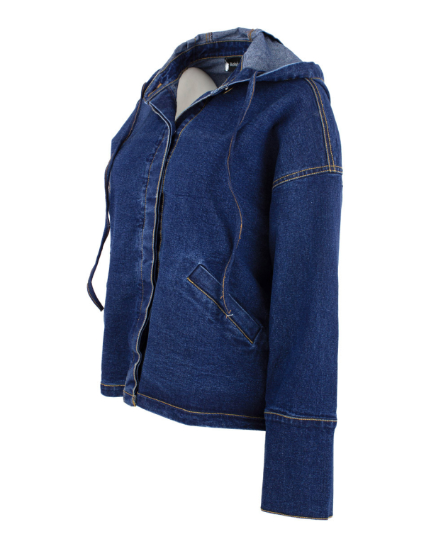 BOHÉME Jacket Hood Denim B13074 - Image 2
