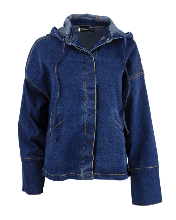 BOHÉME Jacket Hood Denim B13074 - Image 3
