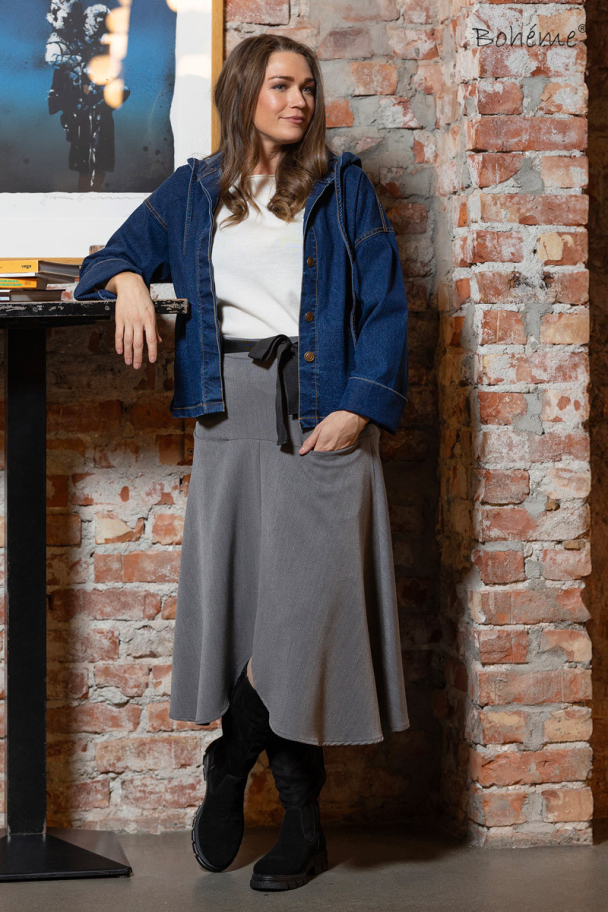 BOHÉME Jacket Hood Denim B13074 - Image 4