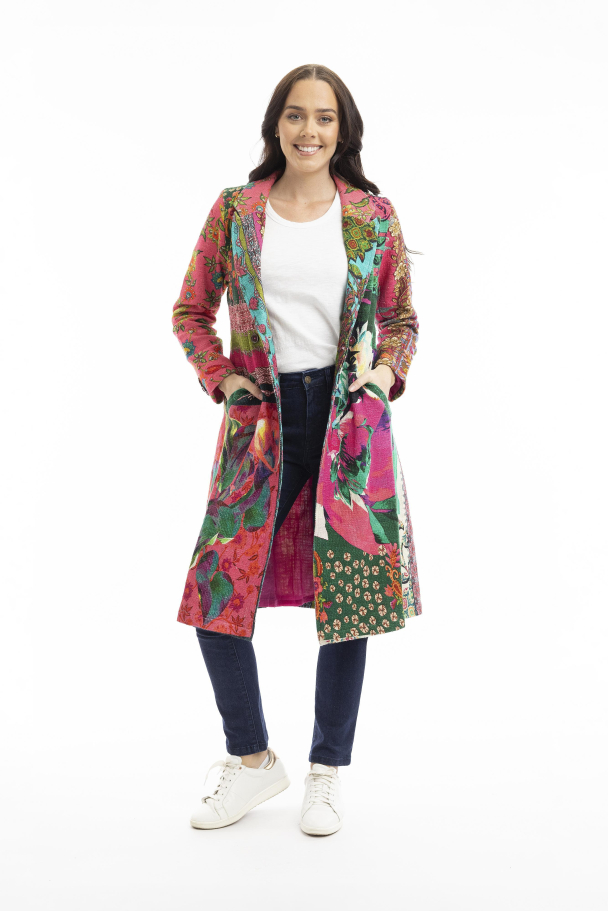 ORIENTIQUE Digital Long Coat 62740