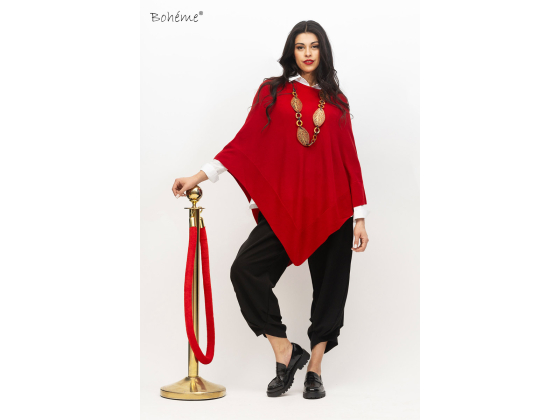 BOH&Eacute;ME Poncho Round Neck B12821