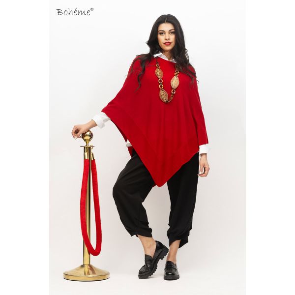 BOH&Eacute;ME Poncho Round Neck B12821