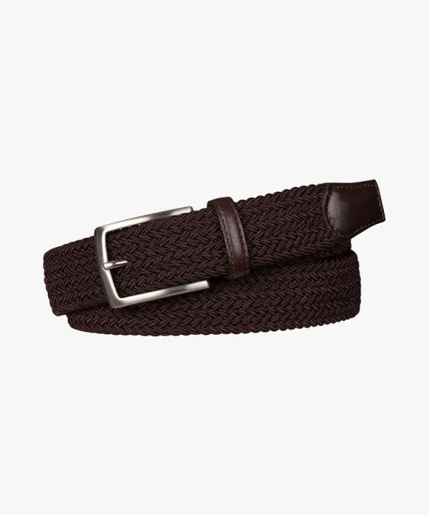 Profuomo Elastisk belte, brunt - Image 1