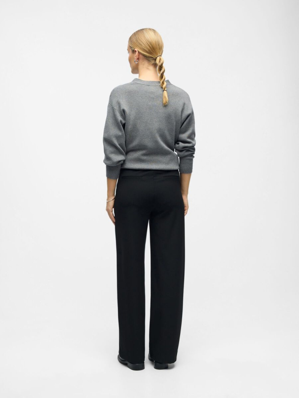 OBJLisa wide pant, svart - Image 4