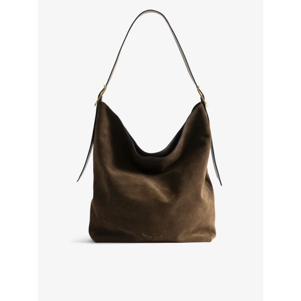 Jane Hobo XL suede - Wood 