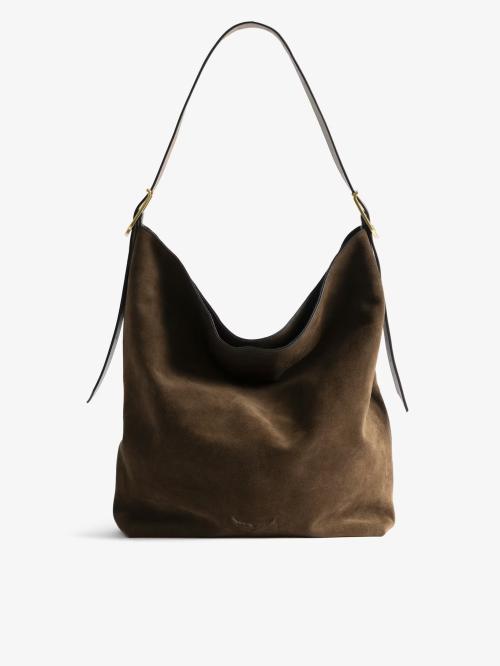 Jane Hobo XL suede - Wood 