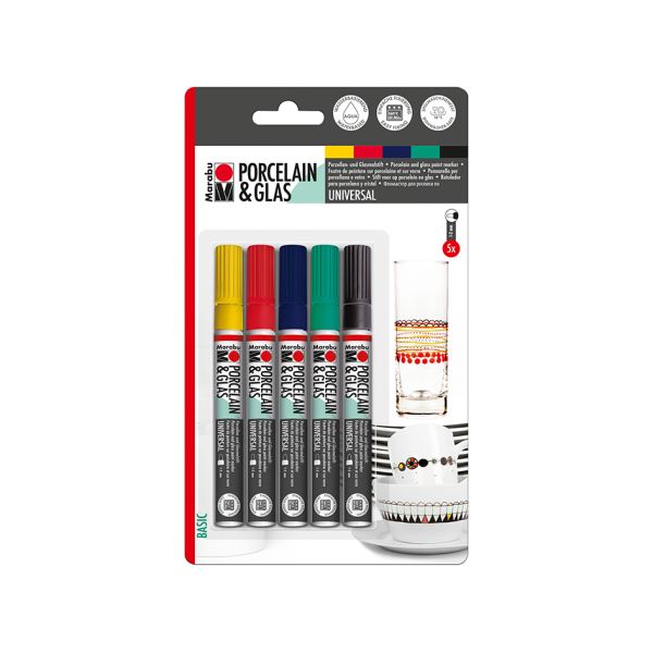 Marabu Porcelain & Glas Painter Sett – BASIC