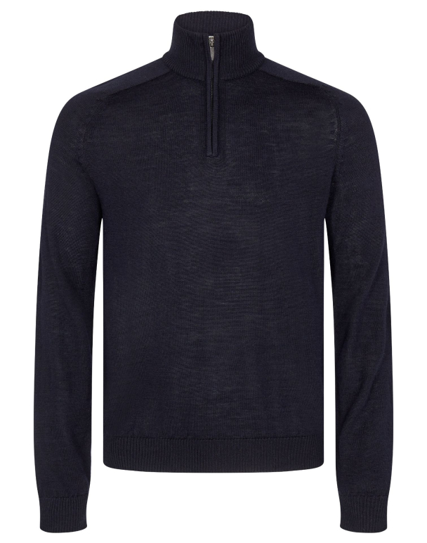 BS Pelle half zip genser, navy - Image 1
