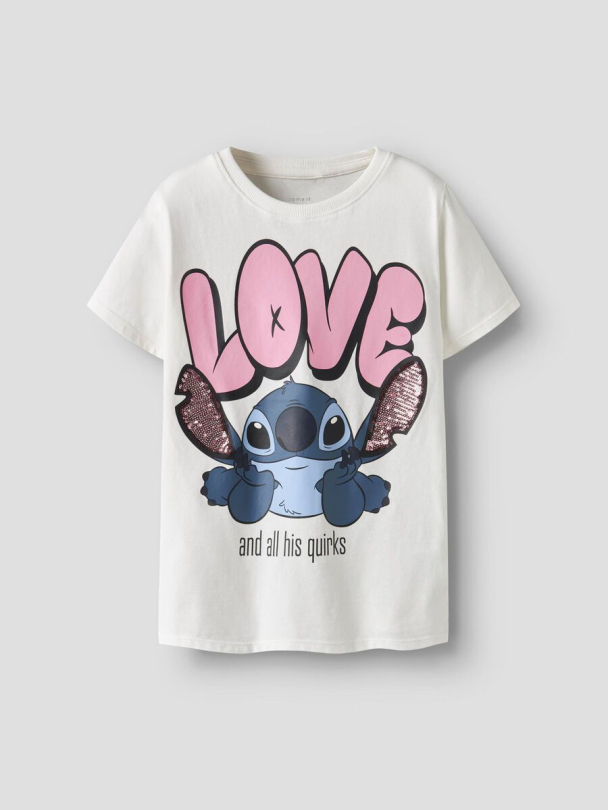 NKFOdina Stitch t-skjorte, hvit - Image 1