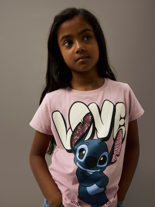 NKFOdina Stitch t-skjorte, rosa
