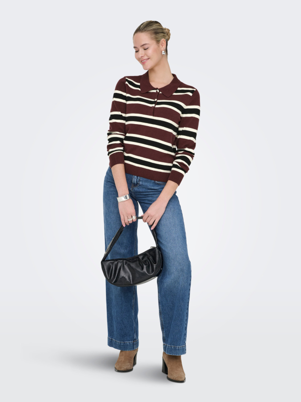 ONLLONDON LS STRIPE POLO CC KNT - Image 3