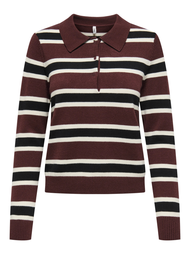 ONLLONDON LS STRIPE POLO CC KNT - Image 1