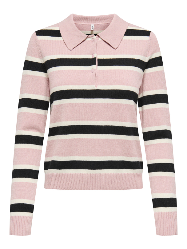 ONLLONDON LS STRIPE POLO CC KNT - Image 1