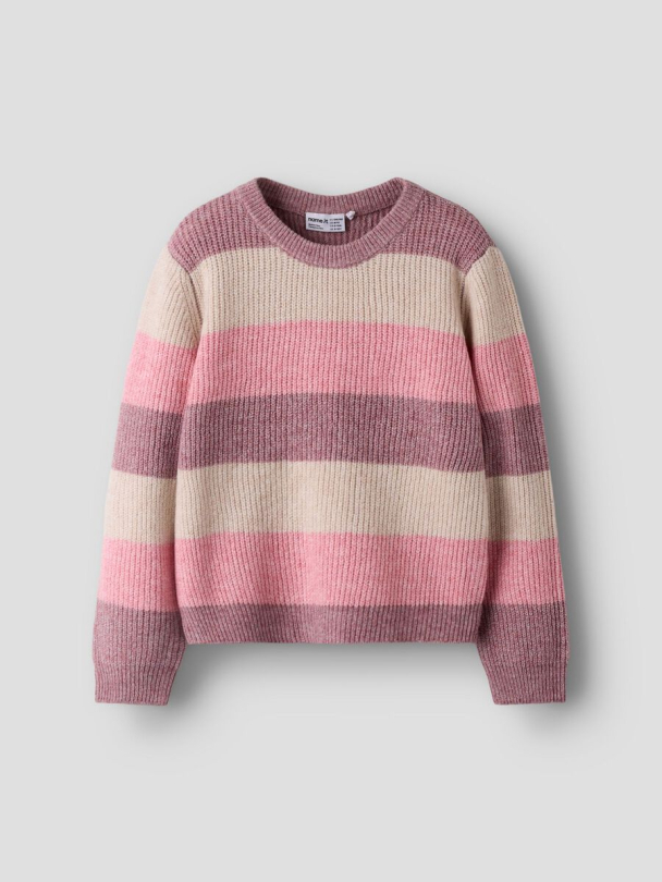 NKFSally strikket genser, rosa - Image 1