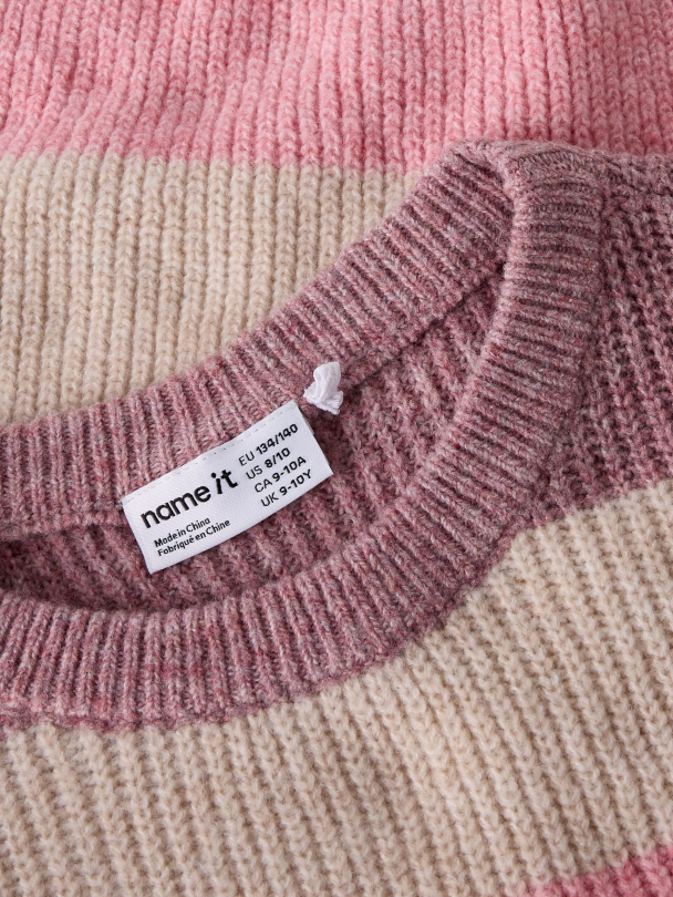 NKFSally strikket genser, rosa - Image 3