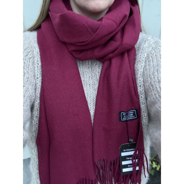 Cashmere skjerf -  rød