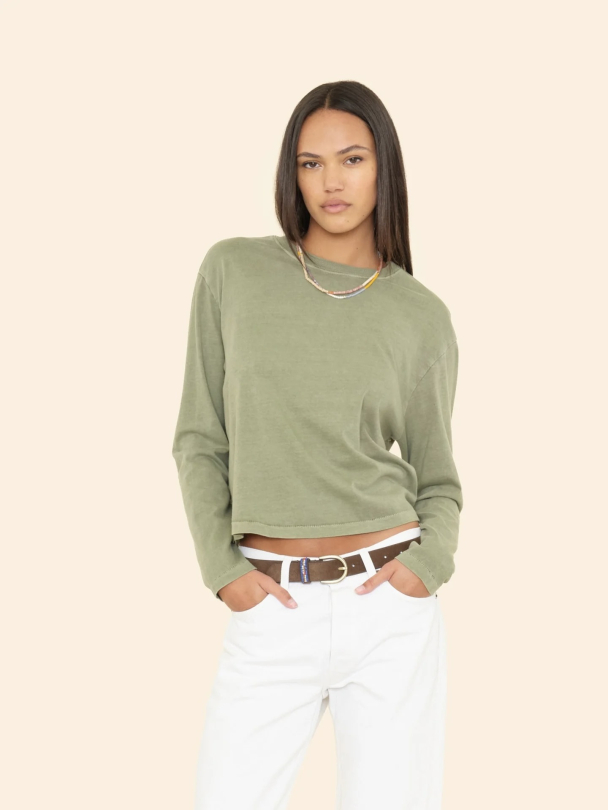 Terrance Tee Vintage Olive Leaf - Image 1