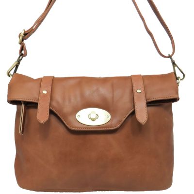 Kvitfjell skulderveske i skinn