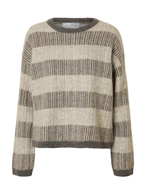 Alva Stripe Knit O-neck