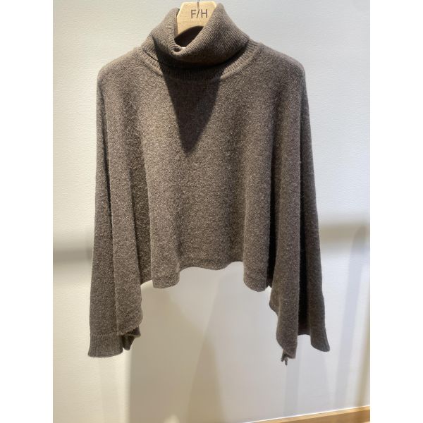 Elina Knit Cape Roll Neck