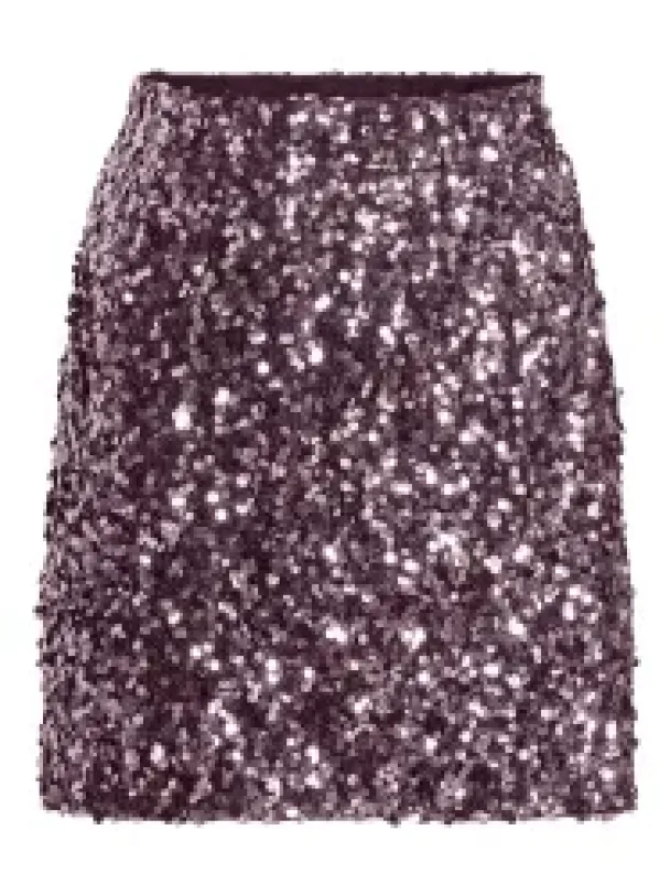 VIFaith paljettskjørt, burgunder