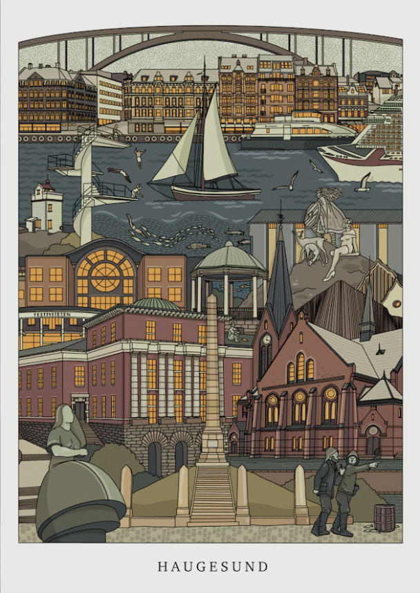 Haugesund plakaten dus 30x40cm