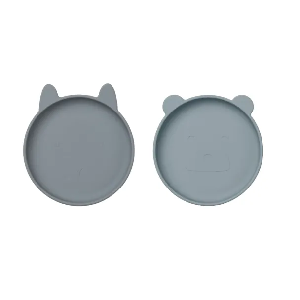 Olivia Plate 2-pk - Blue Mix