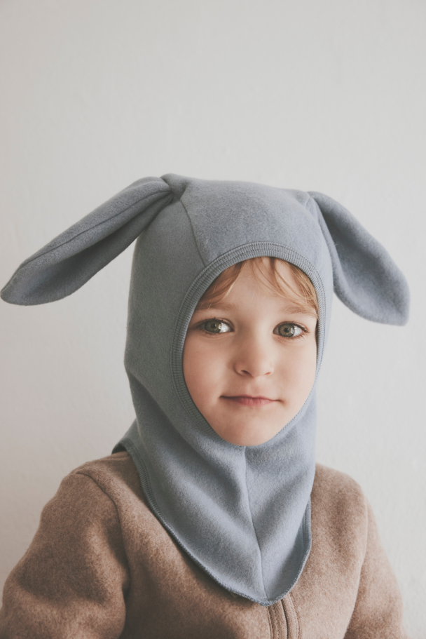 Balaclava Ears Cotton Fleece - Windward Blue - Image 4