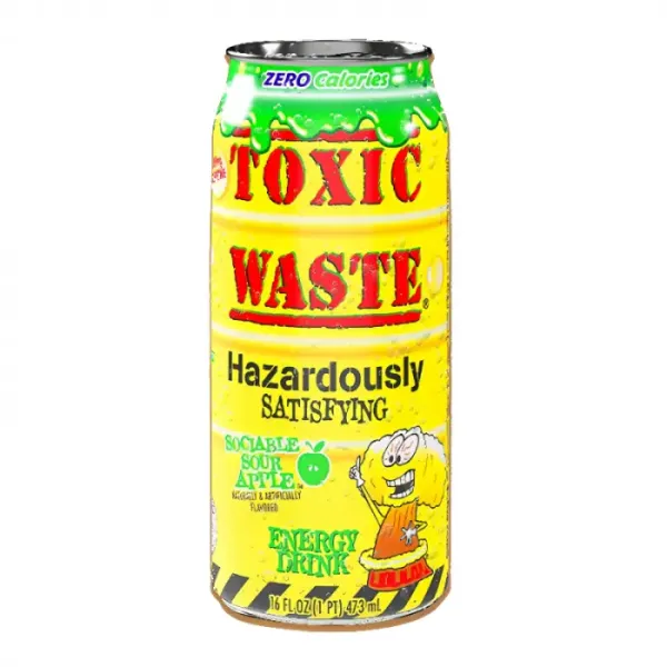 TOXIC WASTE SOCIABLE SOUR APPLE ENERGY DRINK 473ml 