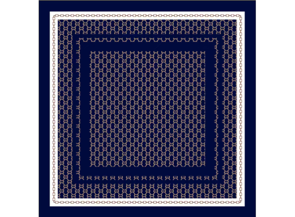 Skjerf Mønstret 780778 Marine - Image 2