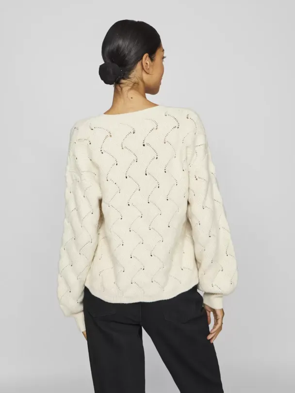 VISulfina strikket genser, offwhite - Image 3