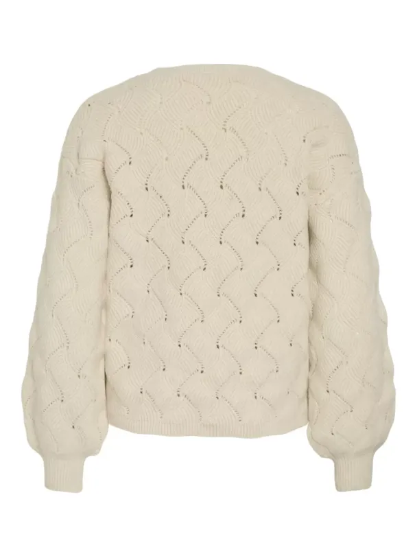 VISulfina strikket genser, offwhite - Image 4