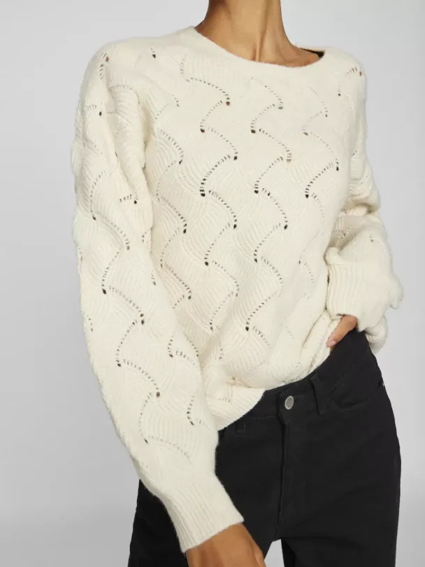 VISulfina strikket genser, offwhite - Image 5