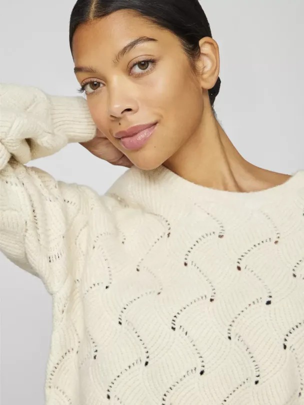 VISulfina strikket genser, offwhite - Image 6